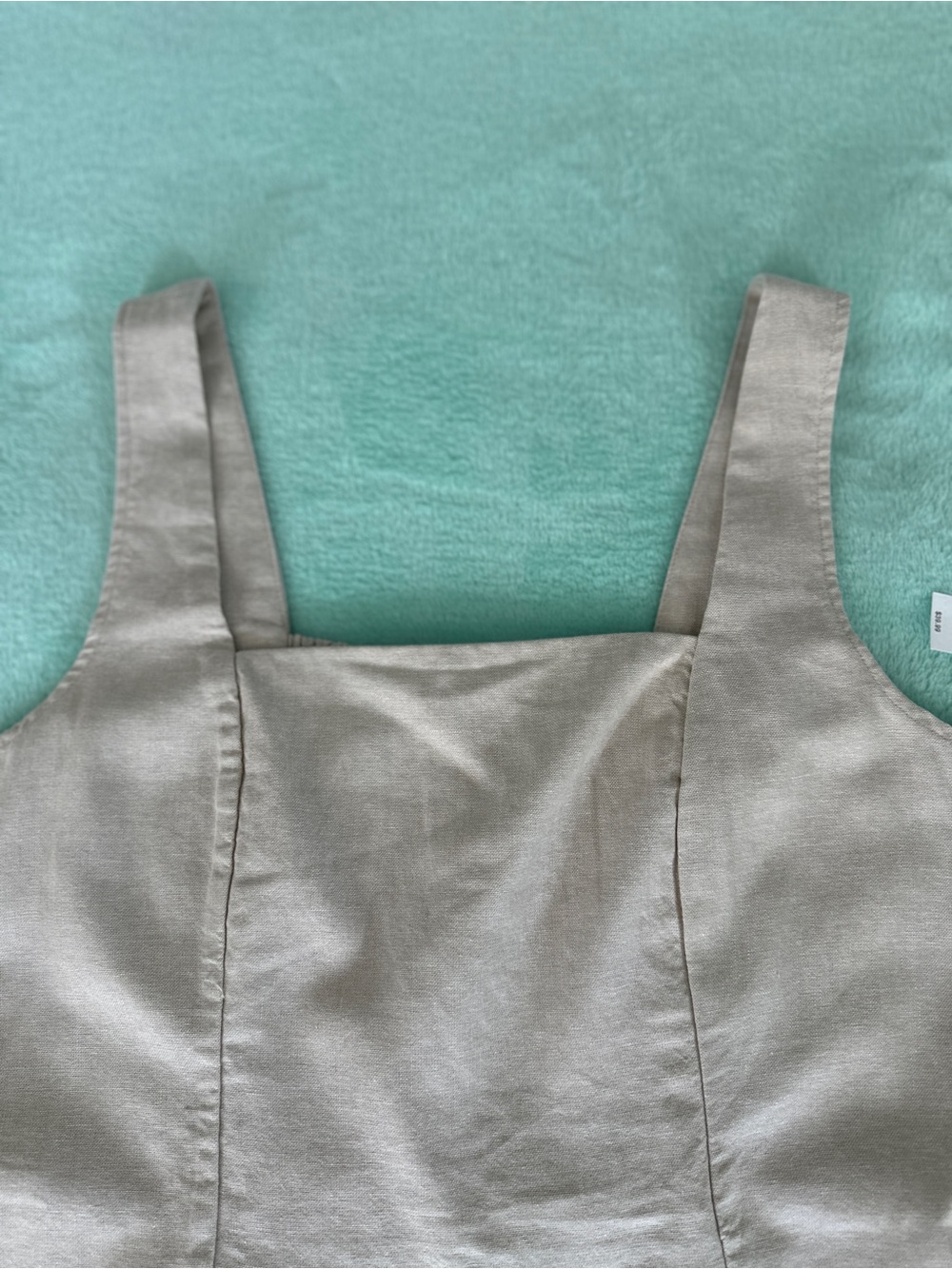 Old Navy Square-Neck Linen-Blend Mini Dress - Picture 2 of 5